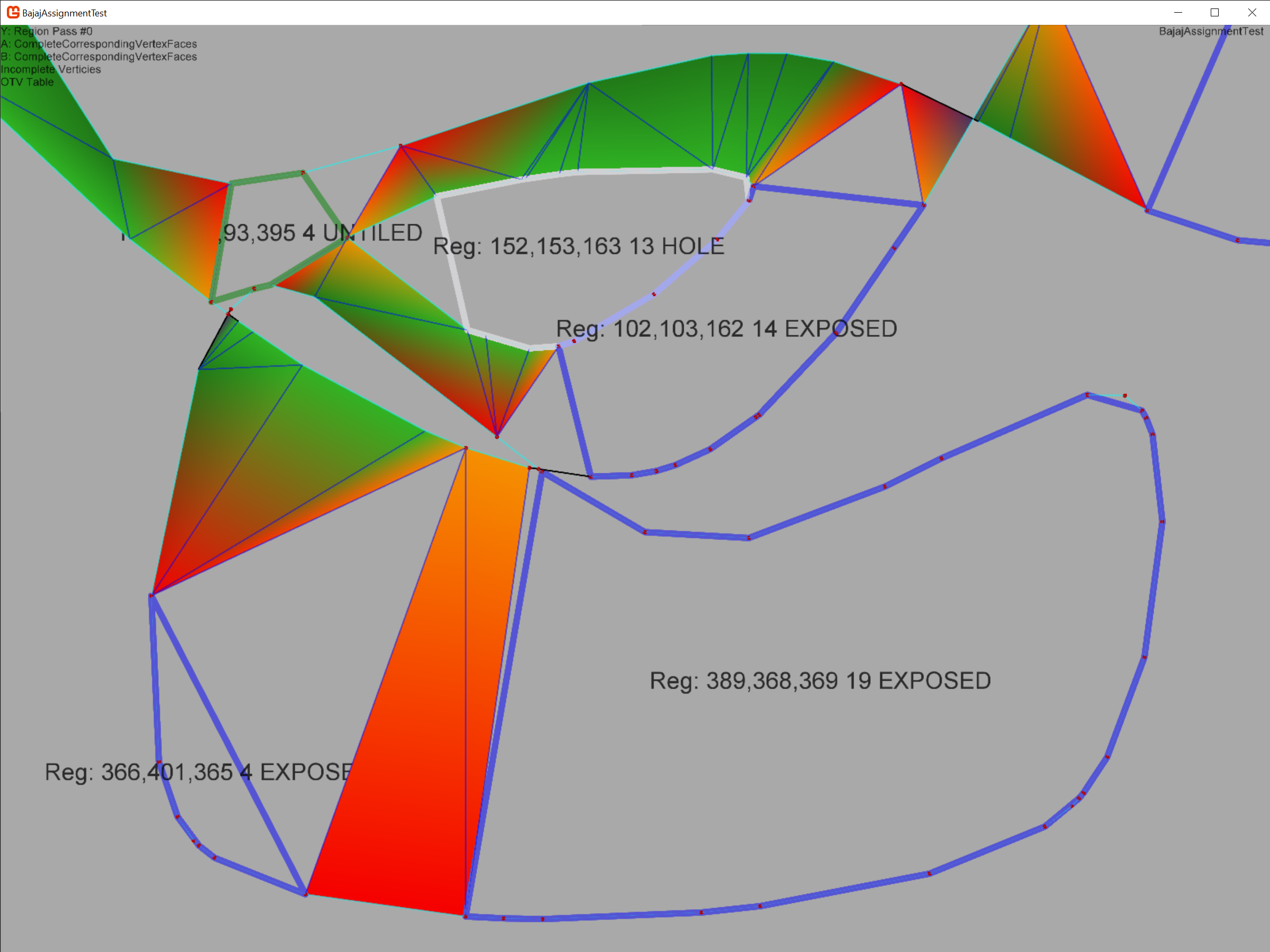 Faces added for corresponding verticies where possible