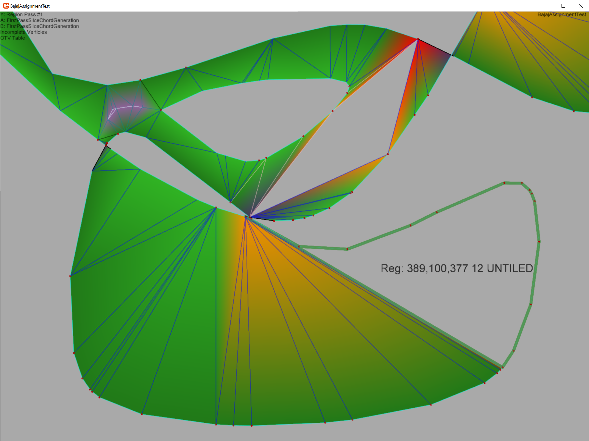 Second pass region detection